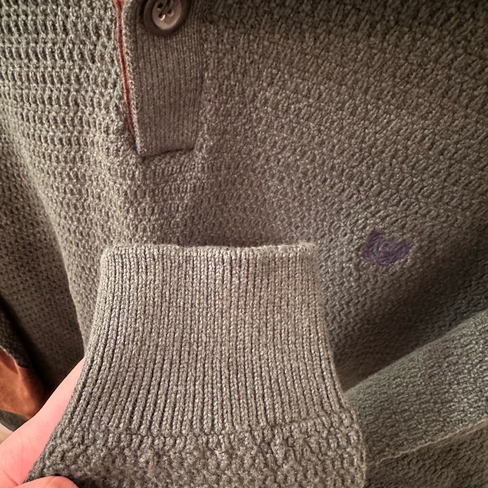 Vintage 💎 90s Chaps sweater quarter button up - Picture 3 of 6
